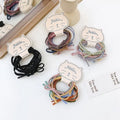 High Quality 6pcs/set Girls Hair Ties Teenager Mix Color Good Elastic Sweet Style-Wholesale