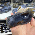 Hot Sale Animal Carving Crystal Crafts Big Dragon Skulls Head Folk Crafts Healing Crystal Dragon Head