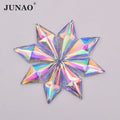 JUNAO Factory Wholesale 10*22mm Non Sewing Strass Gems Rhombus Resin Crystal AB Rhinestone for Clothes