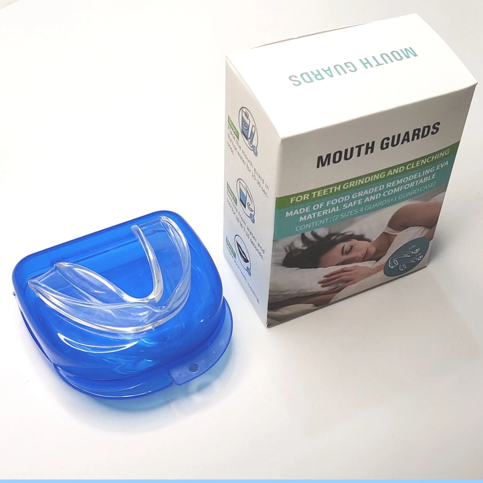 Clear Gel Dental Splint Night Bruxism Mouth Guard 4X Multi-Purpose BPA Free EVA Material Grinding Accessory