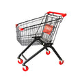Supermarket Shopping Trolley Excellent Load-bearing Capacity 4 Wheeled Pull Mesh Structure for Shopping Malls Durable Steel