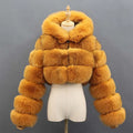 Wholesale Real Fox Fur Jacket Women Winter Genuine Fur Coat Warm Fox Full Pelt Women Overcoat MegaBDM
