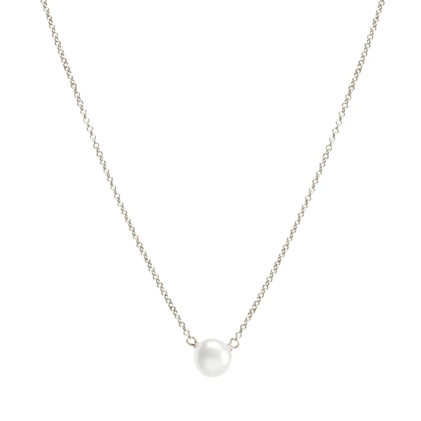 Custom 14K 18K Gold Plated Long Chain Electroplated Pearl Necklace Pendant Custom Girl 925 Sterling Silver Necklace for Women