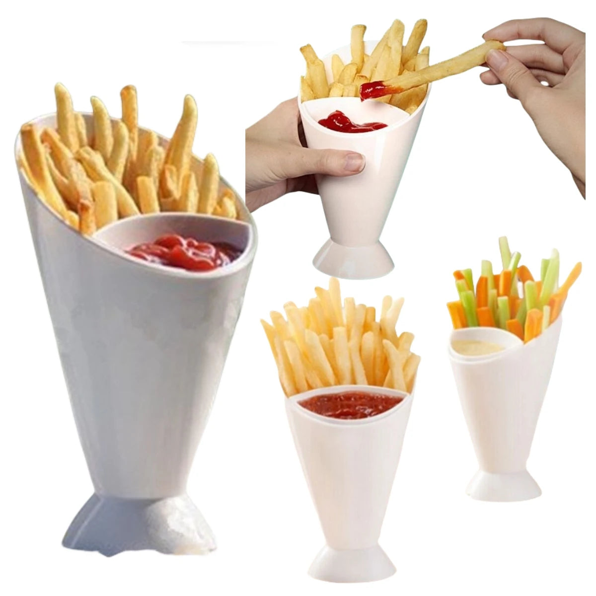 Food Container Snake Candy Sushi White Plastic French Fries Cup