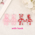 Valentine Charms Flatback Heart Bear for Necklace Keychain Diy Making Accessories