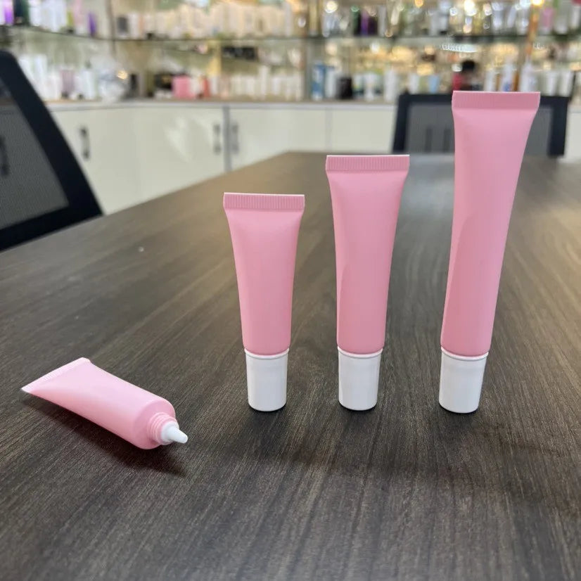 10g 15g 20g Pink Matte Cosmetic Tube 10ml Makeup Liquid Repackage Plastic Empty Bottle Luxury Tubes for Cosmetics