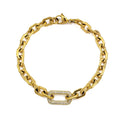 Delicate Small Square Stainless Steel Gold Color 6mm Link Zircon bracelet Crystal Stone Link bracelets for Women Female 2025