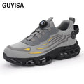 GUYISA Work Shoes for Man Sneakers Grey Construction Steel Toe Safe Shoes  Anti-smashing Work Safety Shoes