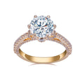 Messi Gems MSR-1369 IGI 2ct D VS1 Round 14k Gold Lab Diamond Ring Engagement Wedding Band Classic Gift Band