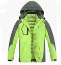 Custom Men's 3-in-1 Breathable Waterproof 10000mm Windproof Winter Ski Jacket Detachable Hood Zipper Closure