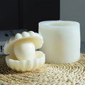 3D Shell Shaped Silicone Candle Soap Mold Pearls-Eco-Friendly DIY Aromatherapy Scented Candle Making Wax Mold Opp Bag Packaging