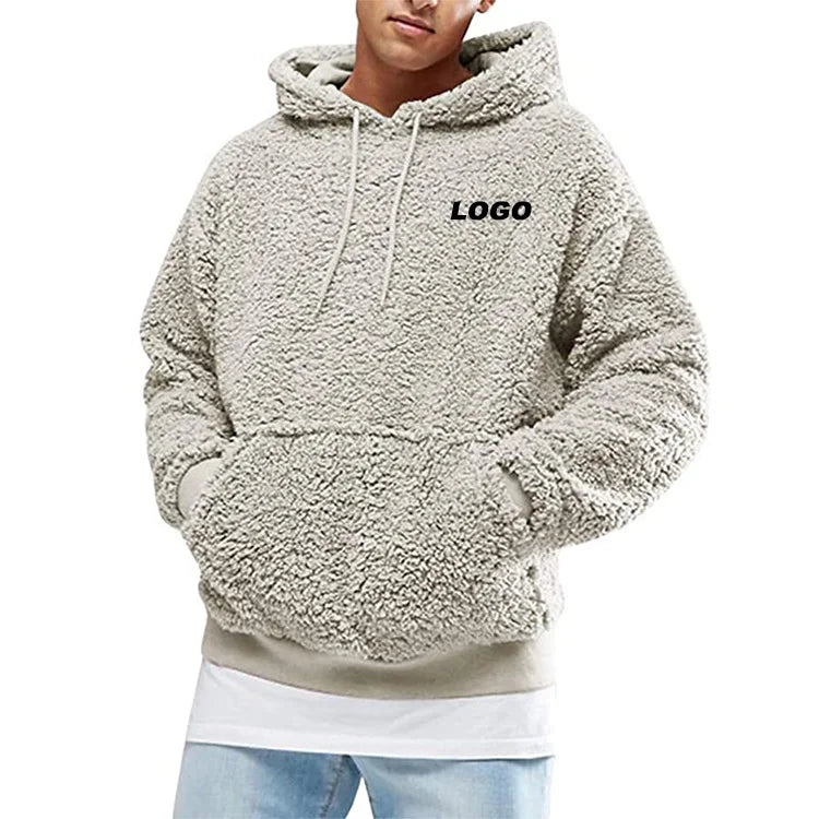 Coat Design Velvet Thick Men's Autumn and Winter Polar Fleece Cotton Pullover Coat Thin Jacket Sherpa Tech Jacket