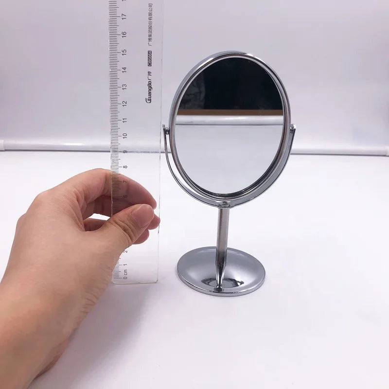 Wholesale Two-Sided Swivel Vanity Mirror 2X Magnifying Glass Stainless Steel Chrome Finish Cheap Desktop Cosmetic Mirror Makeup