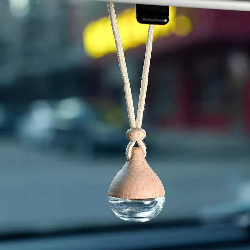 Factory Manufacture 6ml Clear Air Freshener Decorative Hanging Diffuser Car Perfume Bottle OEM