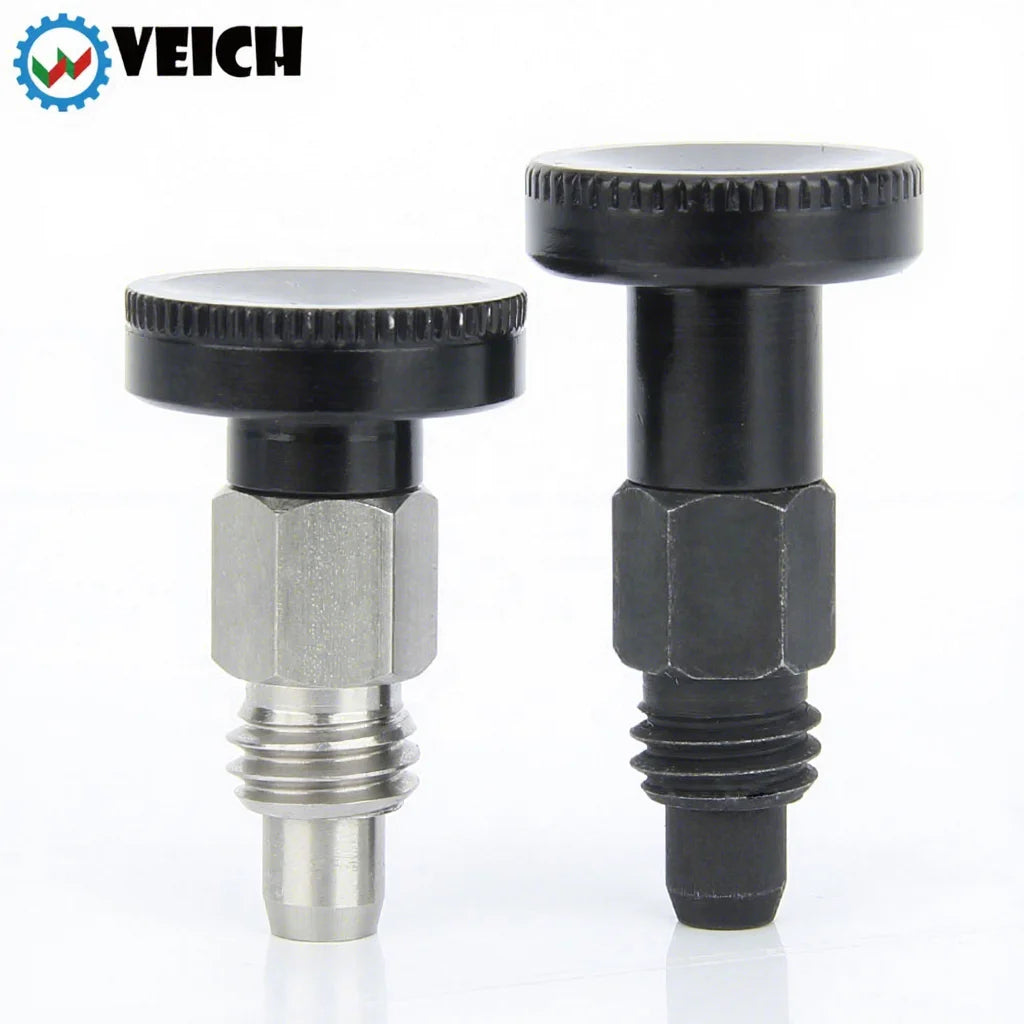 VEICH Metric M8 Screw-In Carbon Steel Stainless Steel Open Indexing Mechanism Rest Position Short Mini Indexing Plunger VCN241