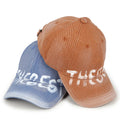 Personalized Daily Use 100%Cotton Distress Baseball Cap with Custom Print Logo