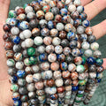 Real Natural Phoenix Lapis Lazuli Gemstone 6mm 8mm 10mm Round Natural Chrysocolla Beads for Jewelry Making