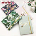 8.5*5.5 Inches Metallic Journal Notebook Lines Custom Printing Available Sewing Binding A3/A4/A6/B4 Writing Planning Wood