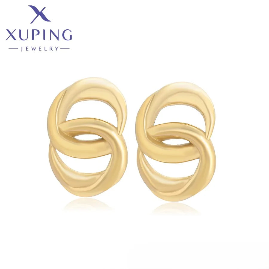 T000956621 XUPING Jewelry 14K Gold Color Stainless Steel Earrings Fashion Jewelry Earrings for Ladies