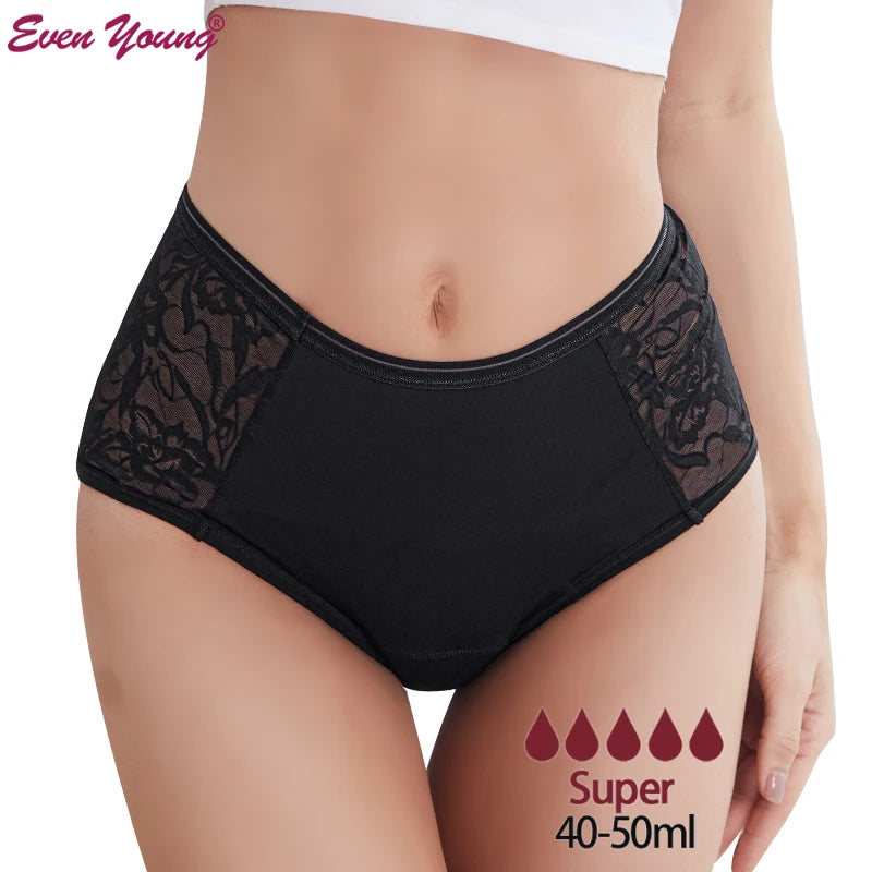 Cullote Lace Leak Proof Menstrual Underwear Full Protection High Absorbancy Reusable Period Panties