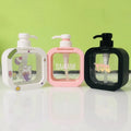 Wholesale Cosmetics Luxury Shampoo Containers 300ml500ml White pink Black Green Empty Packaging square Shampoo Bottle for Lotion