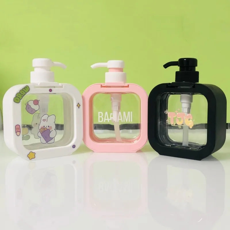 Wholesale Cosmetics Luxury Shampoo Containers 300ml500ml White pink Black Green Empty Packaging square Shampoo Bottle for Lotion