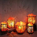 Natural Stone Salt Lamp with Metal Holder Crystal Himalayan Salt Lamp Tabletop Night Light Salt Lamp for Home&Gifts