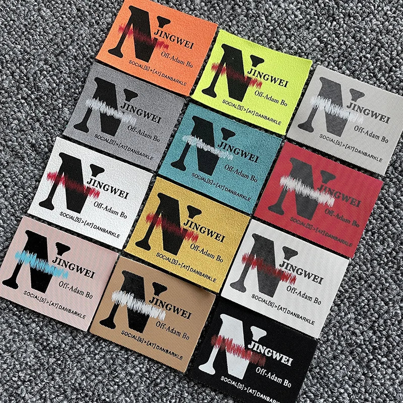 Wholesale Custom Brand Name Logo Embossed PU Faux Leather Label Patches