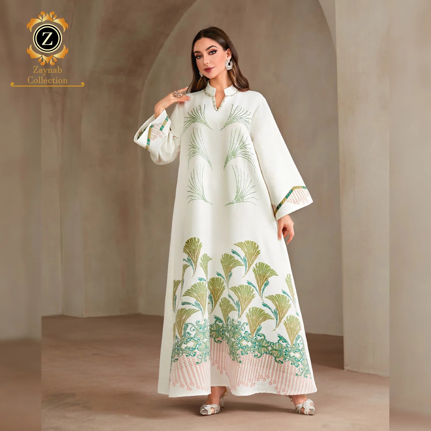 Zaynab Zipper Abaya Arabic Dubai Abaya Kaftan Women Muslim Dress Winter Islamic Clothing Women Dubai Fashion Zipper Abaya