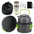 Hot Sale 11-Piece Lightweight Cookware Set Portable Induction Friendly for Outdoor Camping & Cooking Including Frying Cup