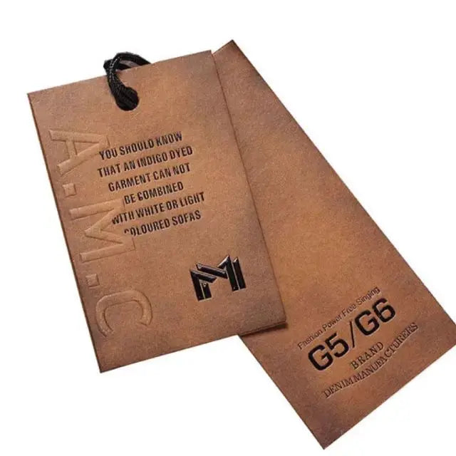 Custom Printed Eco-Friendly Paper Hangtags for Clothing Bags & Shoes-Garment Price Swing Tags with Custom Logo and Size Options