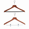 Customized Anti Theft Hotel Hangers Wooden Clothes Hanger with Clips
