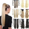 Wholesale 22'' Long Straight Wrap Around Clip in Ponytail Hair Extension Heat Resistant Synthetic Ponytail
