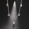 Fashion Star Choker Necklace for Women Stainless Steel Pentagon-Star Chain Necklaces Neck Chain Fashion Necklace Jewelry
