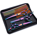Pet Grooming Scissors Colorful Pet Set Tool Curved Shear Set