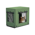 Collapsible Modern Sustainable Durable Solid Winter Warm Stray Barn Army Green Cat Shelter Waterproof Steel Oxford Outdoor House