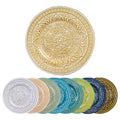 European Vintage Luxury Dinner Set Light Gold White Nordic Glass Charger Plate for Commercial Hotels 120pcs