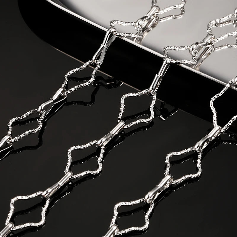 Glitter Stainless Steel Flying Saucer Shape Chain for DIY Shiny Jewelry Irregular Components & Findings