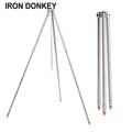 IRONDONKEY Camping Tripod Vertical Pot Outdoor Portable Adjustable Suspension Tripod