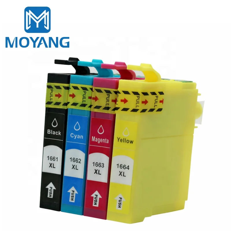 MoYang Compatible for EPSON T1661-4 Ink Cartridge Stylus ME-10/ME-101 T1661 T1662 T1663 T1664 ME10 ME101 Printer Cartridges