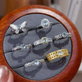 Factory Supply Classic 925 Sterling Silver Natural Aquamarine Adjustable Engagement Wedding Party Ring for Women