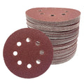 125mm 5inch Hook and Loop Sanding Disc with 8 Holes Polishing Abrasive Tools Sandpaper Disc Aluminum Oxide Abrasive for Metal