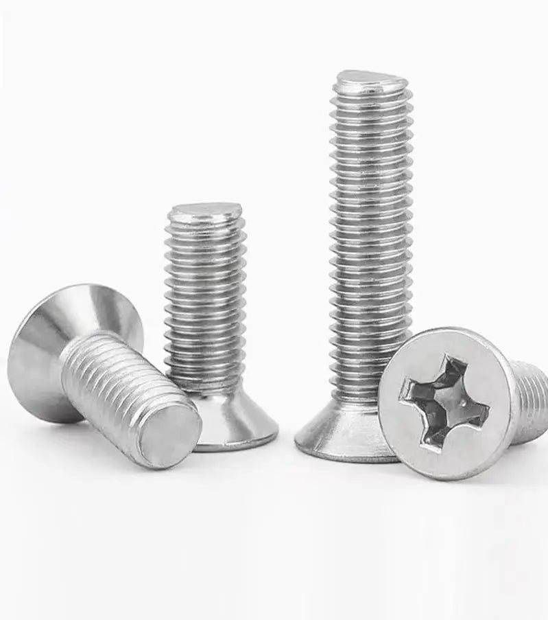 Factory Direct Supply Cross Countersunk DIN965 M2 M2.5 M3 M4 Phillips Flat Head Screws for Machinery