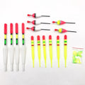 15pcs Mix Size Fishing Bobber Assorted Indicator Float Round Snap Buoy Tackle Set Carp Fish Float