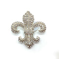 Wholesale Fleur De Lis Design Rhinestone Shoes Clip Buckle Accessories for Ladies Shoes