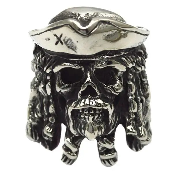New Arrivals Men's Fashion Rings Unique Design Cool Viking Pirate Style Skull Ring Classic Punk Stainless Steel Cowboy Ring