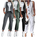 C0506 Best-selling Two Piece Set Women Clothing Casual Stripe Printed Vest and Pants Set Outfits for Women