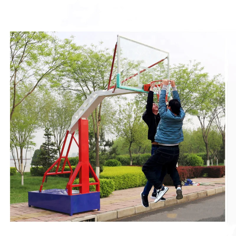 Outdoor fiba professional portable basketball stand indoor foldable adjustable hydraulic basketball goal post for sale
