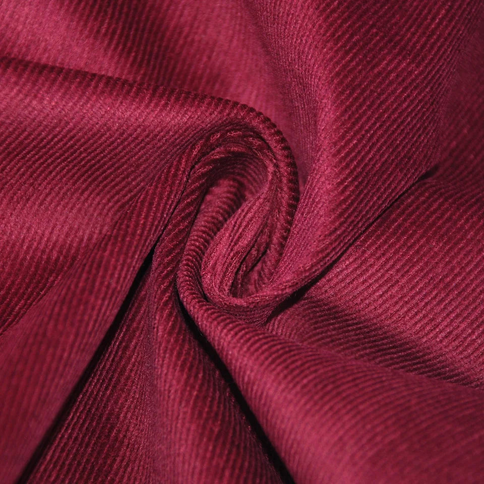 Stocklot Colour Customized Plain Dyed Corduroy 21w 98% Cotton 2% Spandex Stretched Corduroy Fabric for Jacket Coats Pants