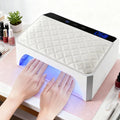 New Arrival X40 Double Hand Rechargeable 178W Nail Lamp With PU Nail Arm Rest Hand Cushion Pillow Dryer Machine
